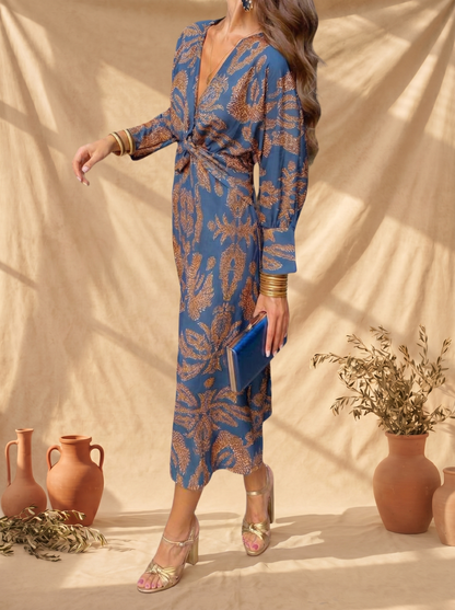 Alzena™ Vestido midi de elegancia floral