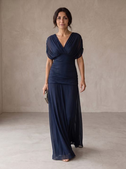 Sorelli™ Vestido Azul Elegante