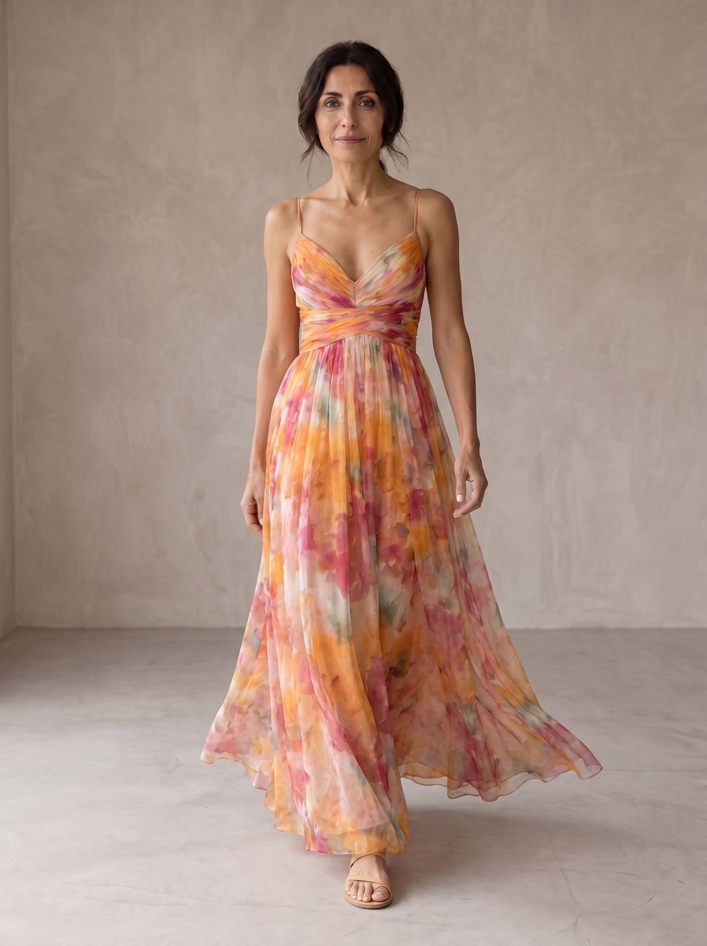 Talvéra™ Vestido largo con estampado floral encantador