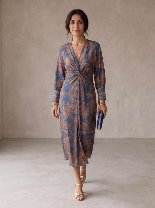 Alzena™ Vestido midi de elegancia floral