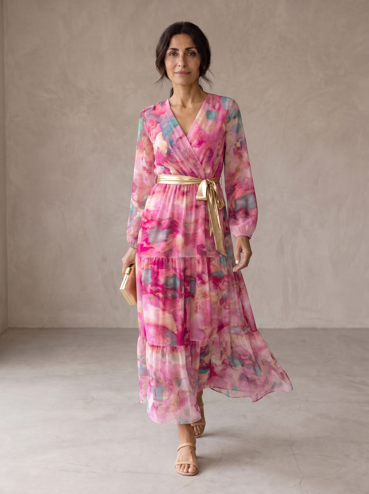 Nuvéria™ Vestido cruzado con estampado floral