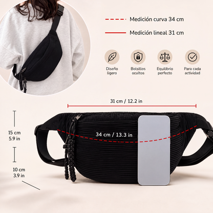 Lucrecia™ Bolso de hombro de pana
