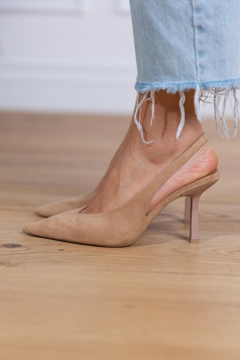 Marlena™ Zapatos de tacón bajo en color nude