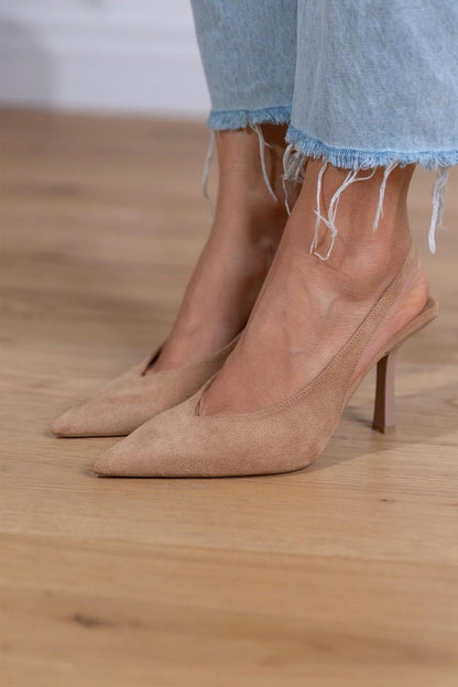 Marlena™ Zapatos de tacón bajo en color nude